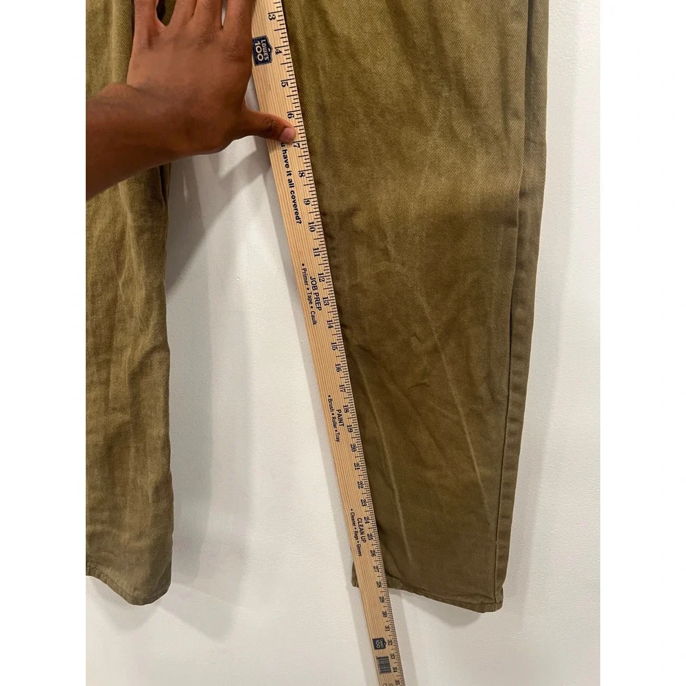 US ICON Mens Jeans Brown Denim Straight Leg Pants Utility Earth Tone Size 34x32